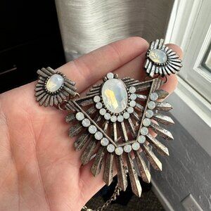 2010s chunky silver statement necklace